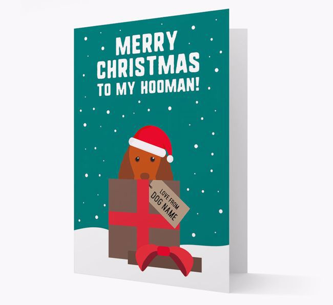 'Merry Christmas to my Hooman' - Personalized {breedFullName} Christmas Card